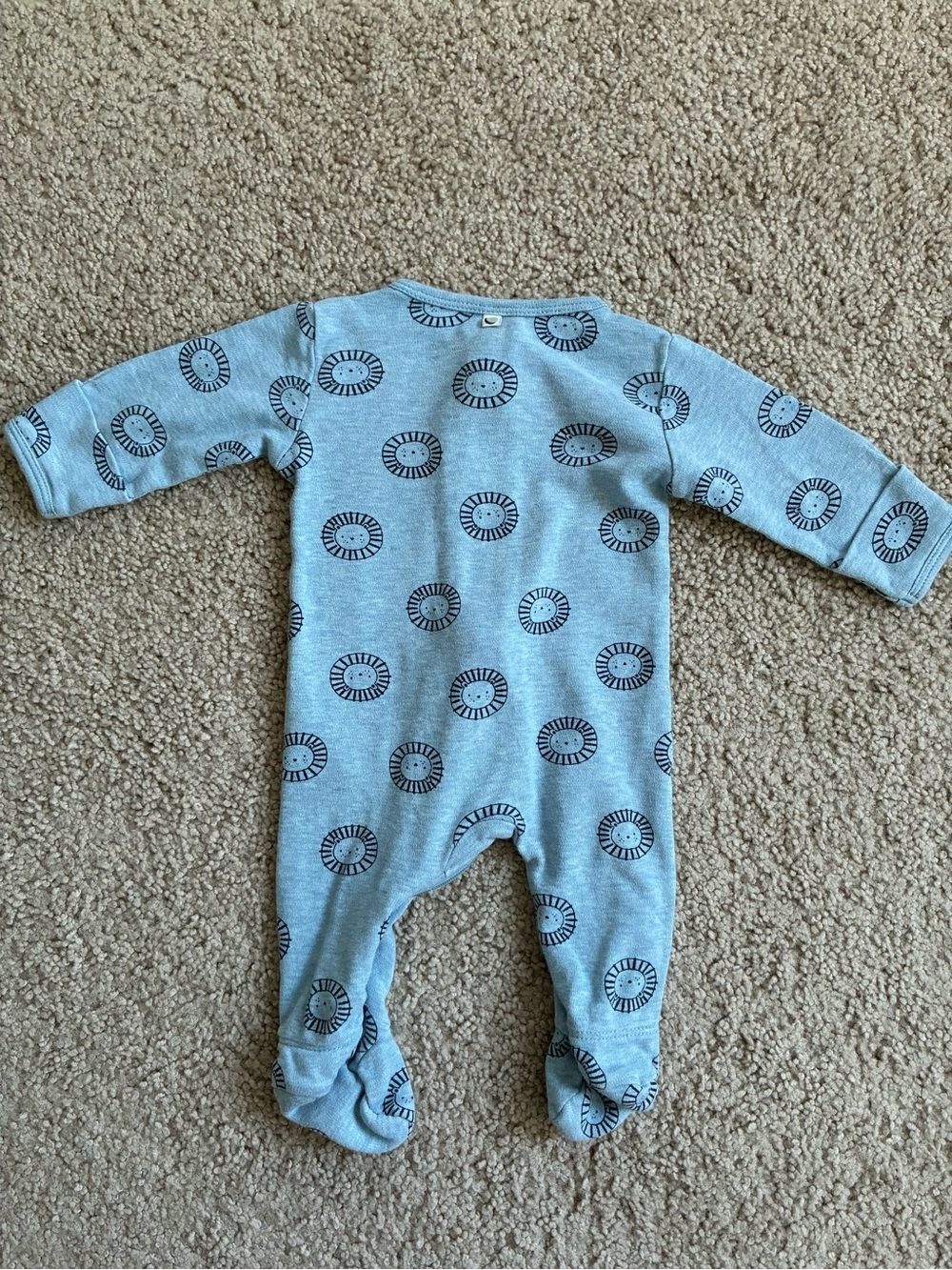 Petit Lem 3-Pack Footed One-Pieces in Black, Light Blue, and Light Gray - Picture 11 of 16